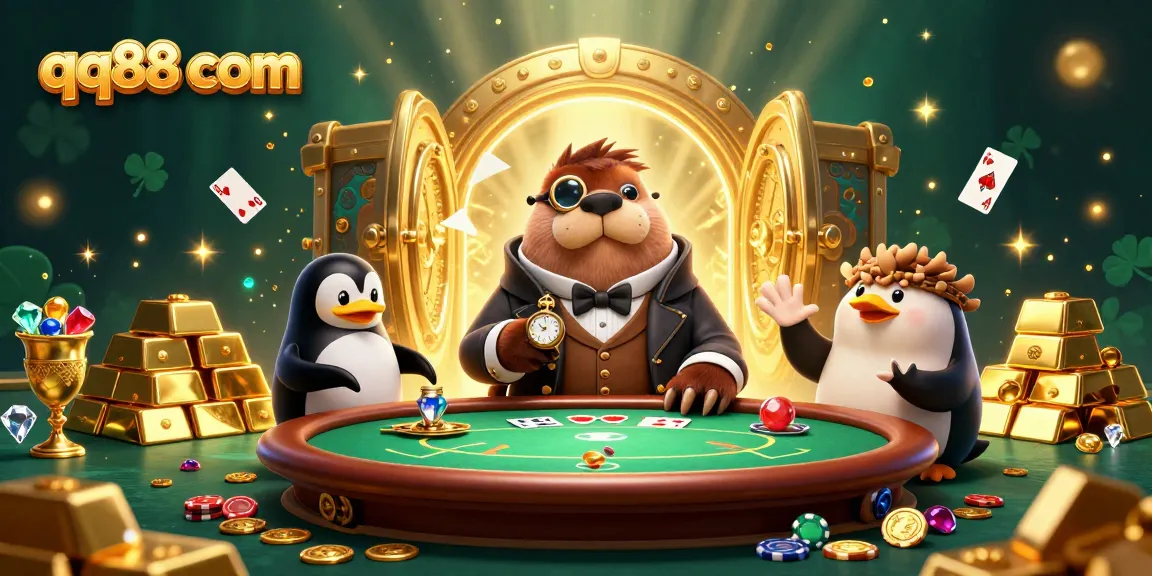 Experience the thrill of qq88 com's underwater poker with engaging characters at the table.