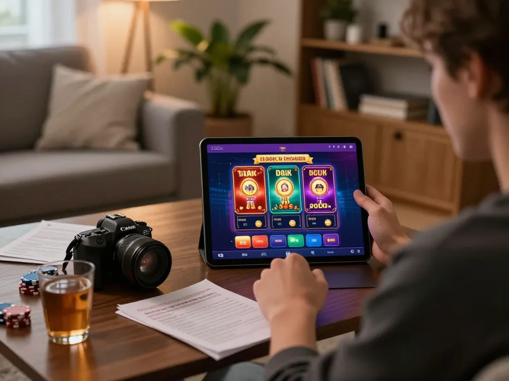 Playing the luckywin win casino app for exciting poker and slots.