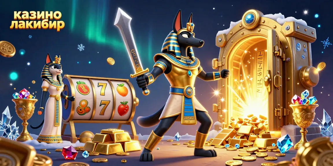 Spin the reels and unlock treasures at казино лакибир with ancient warrior characters in a vibrant scene.