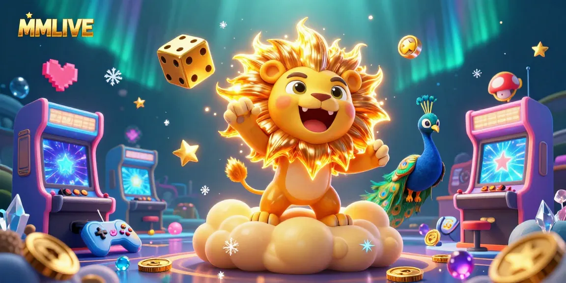 MMLIVE immersive live streaming experience featuring engaging 3D characters, colorful game elements, and vibrant casino visuals.