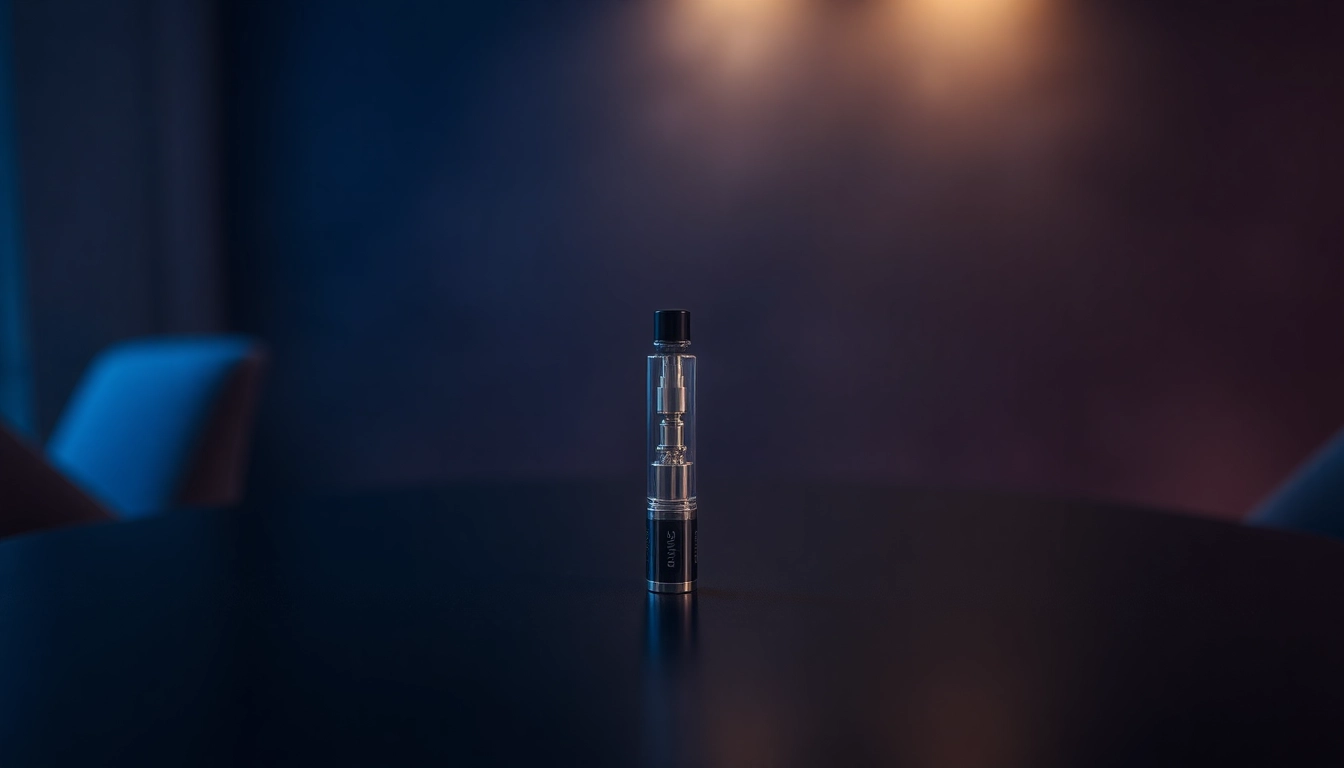 Buy DMT online through a professional vape cartridge displayed elegantly.