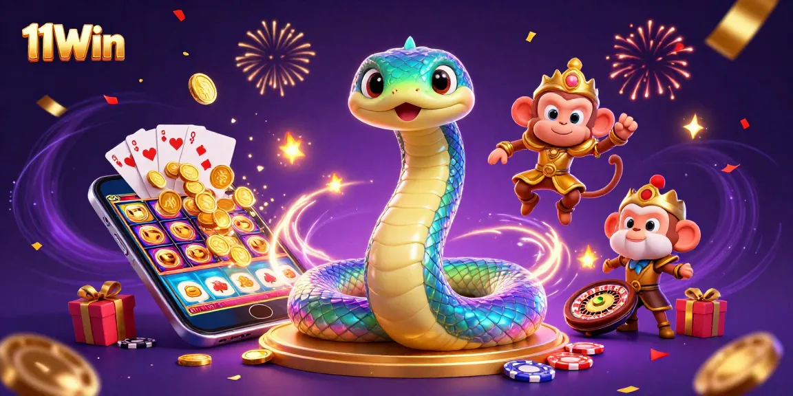 Experience 11Win excitement with vibrant graphics and magical elements in a casino-themed scene.