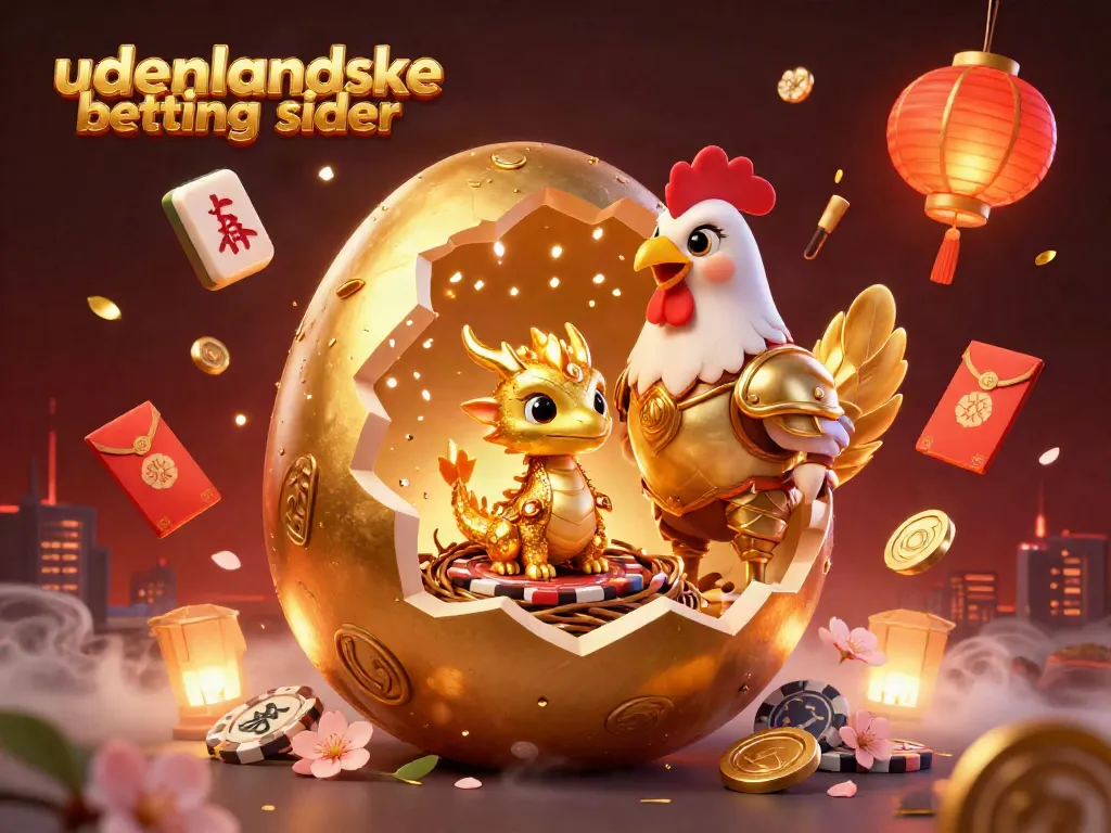 Experience thrilling bets with udenlandske betting sider featuring a dragon and poker chips in a vibrant casino scene.