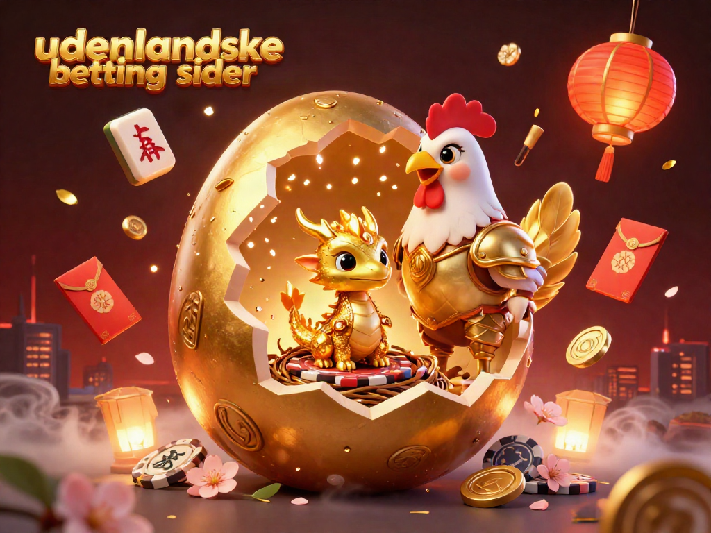 Experience thrilling bets with udenlandske betting sider featuring a dragon and poker chips in a vibrant casino scene.