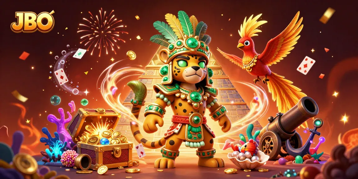Experience the thrill of JBO gaming with vibrant 3D casino scenes filled with dynamic elements.