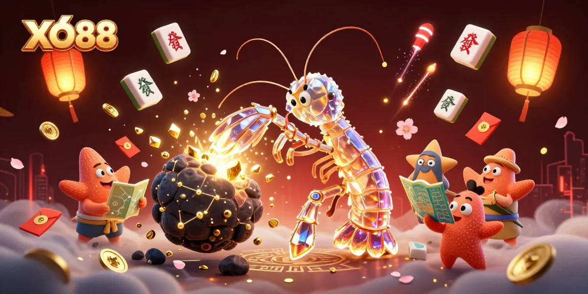 Experience exciting gaming with XO88 in a vibrant casino-themed 3D scene featuring a galactic hero.