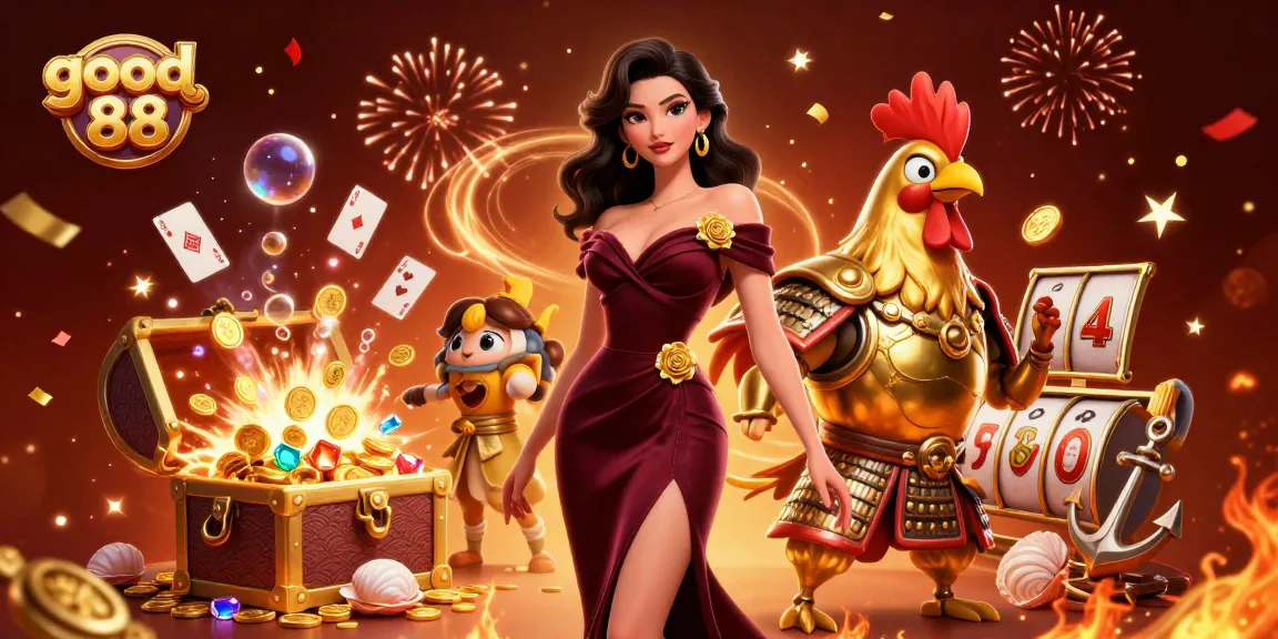 Experience thrilling gameplay at good 88 with a dynamic scene of vivid casino action and glamorous characters.