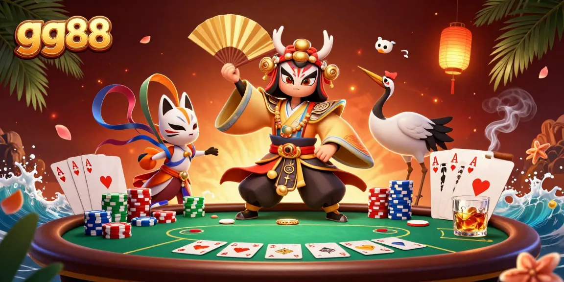 Experience thrilling moments with gg88 at this vibrant casino scene featuring poker excitement.