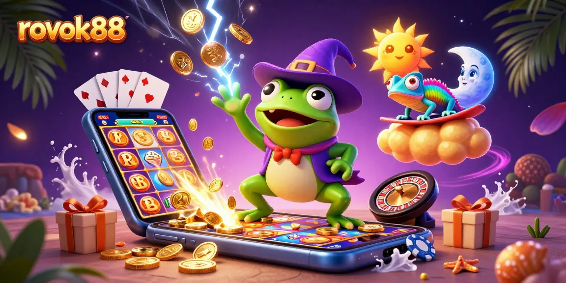 Experience the excitement of rokok88 with a vibrant 3D casino scene packed with golden coins and engaging gaming elements.