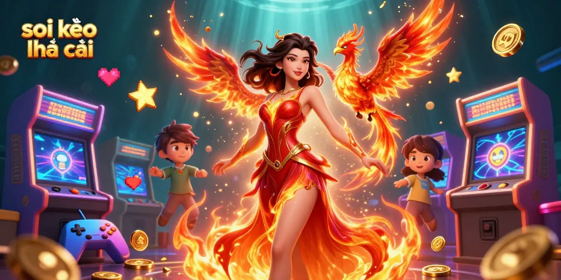 Bet on soi kèo nhà cái with a stunning 3D illustration featuring a powerful Asian woman and vibrant game elements.
