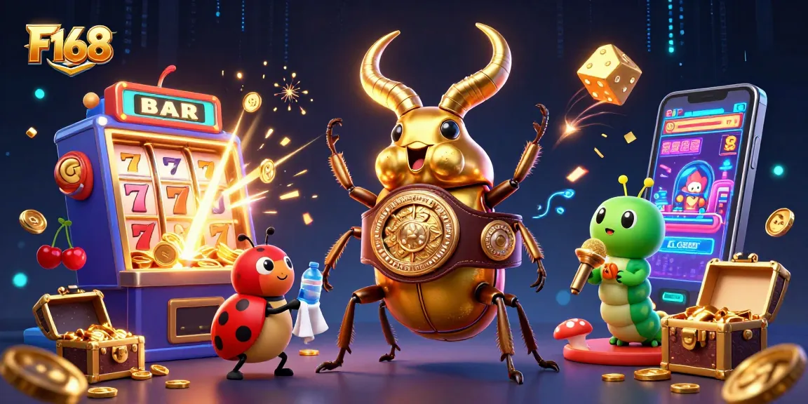 Experience thrilling gameplay at F168 with a vibrant casino illustration featuring interactive gaming elements.