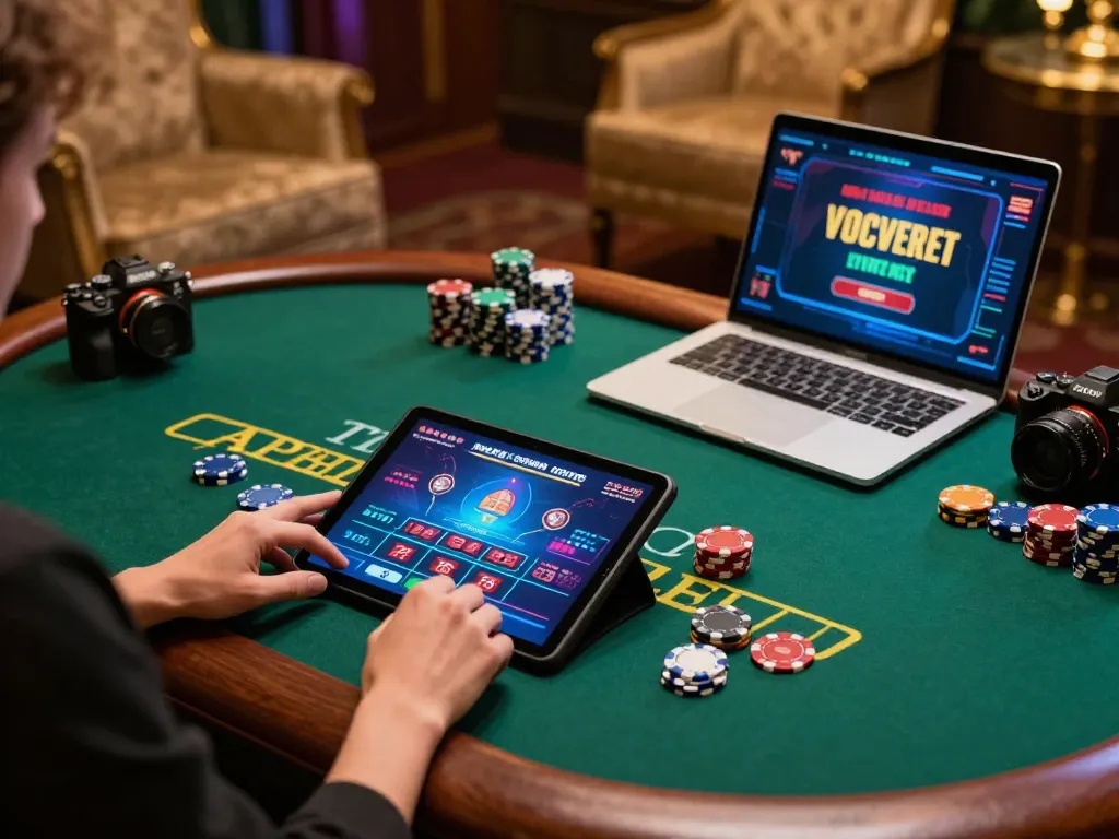 Engaging in an RR88 live dealer blackjack game on a tablet, showcasing gaming strategy.