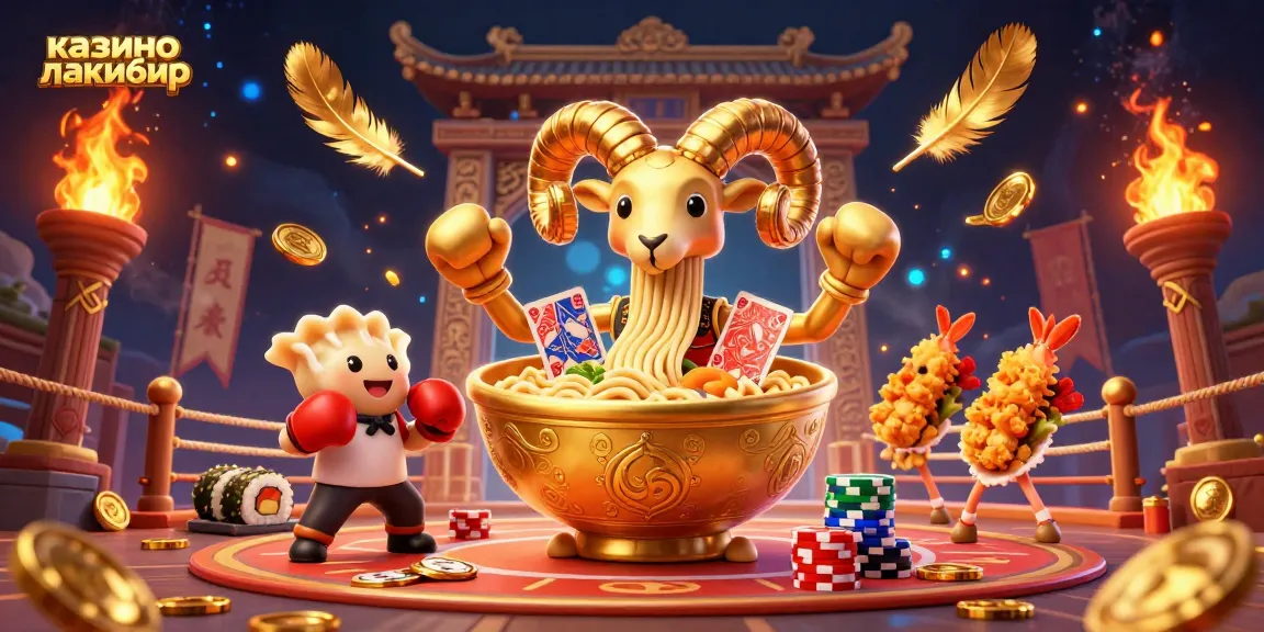 Experience the excitement of казино лакибир with a vibrant 3D illustration featuring whimsical casino characters and dynamic gaming elements.