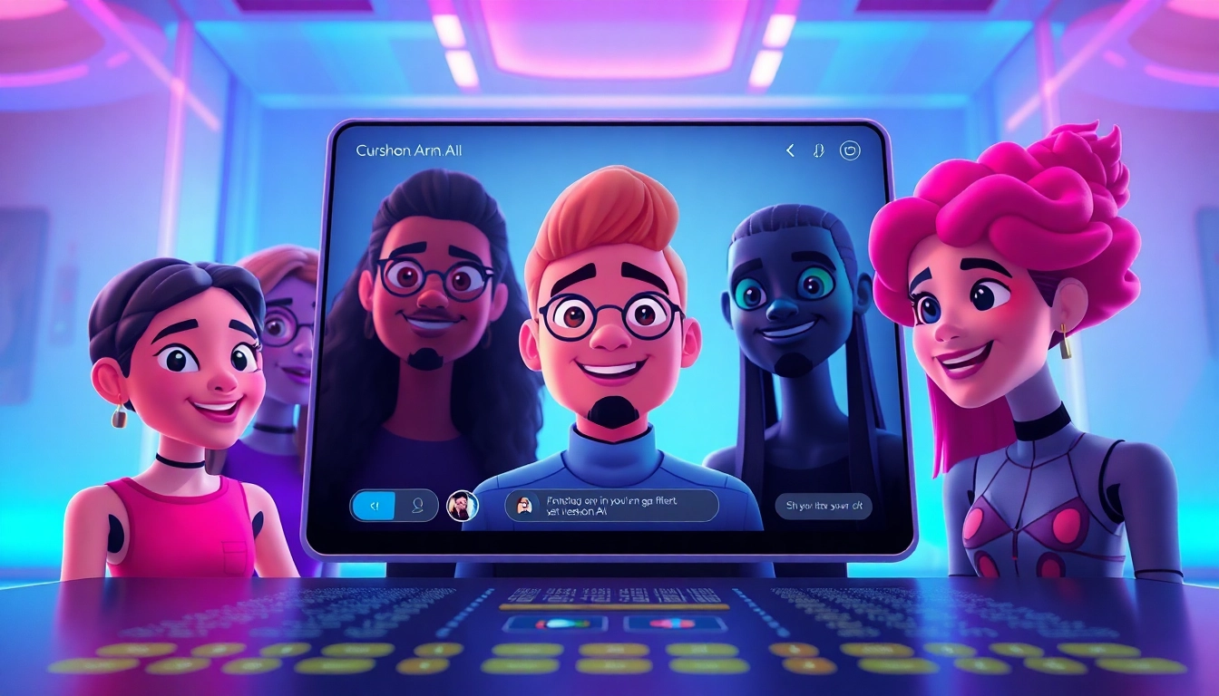 Engage in AI conversations with animated characters on CrushOnAI platform.