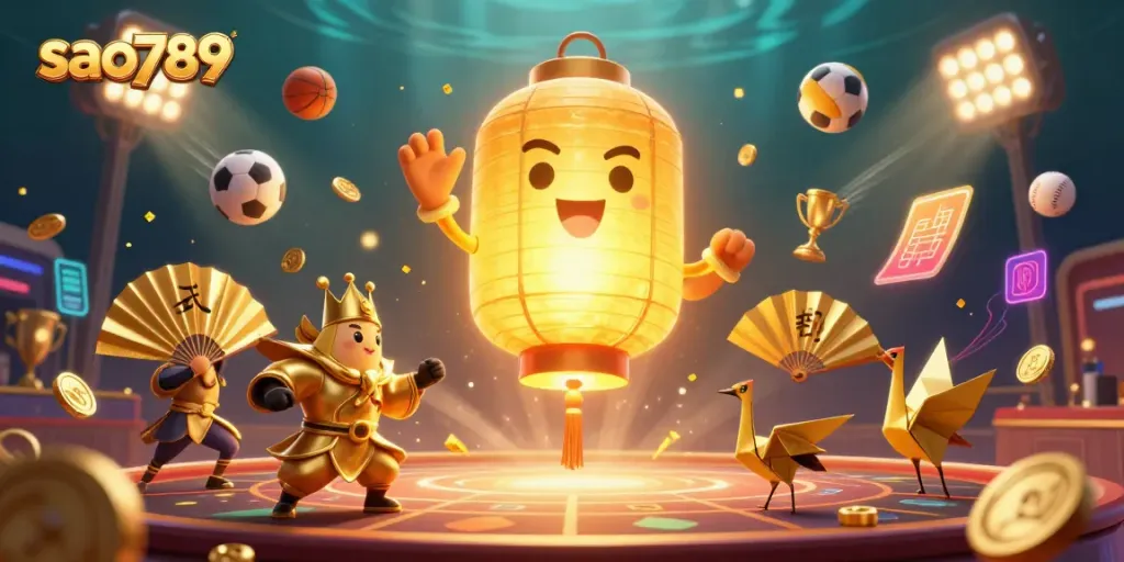 Experience thrill with sao789's golden lantern spirit and dynamic casino elements.