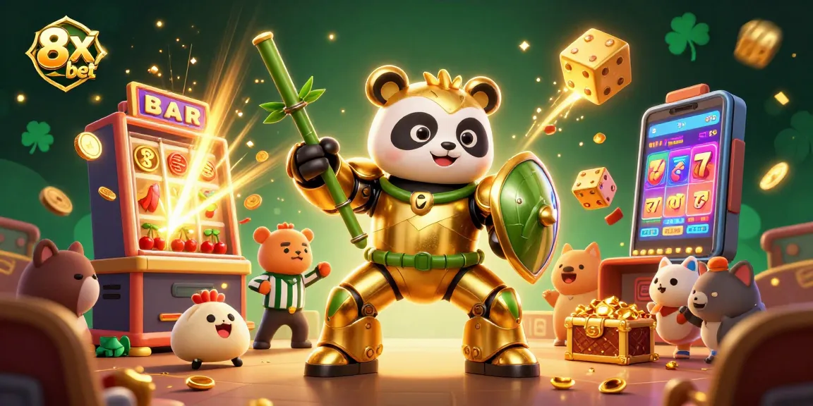 Experience thrilling games at 8x bet with vibrant characters, jackpot slots, and dynamic casino elements.