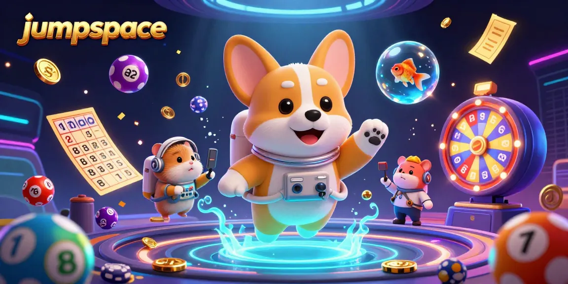 Engage in thrilling gameplay at jumpspace with an astronaut corgi and vibrant casino elements