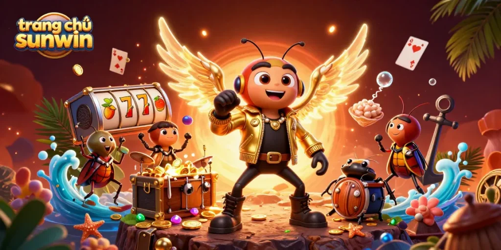 Experience exciting gameplay at trang chủ sunwin with vibrant 3D characters and dynamic casino elements.